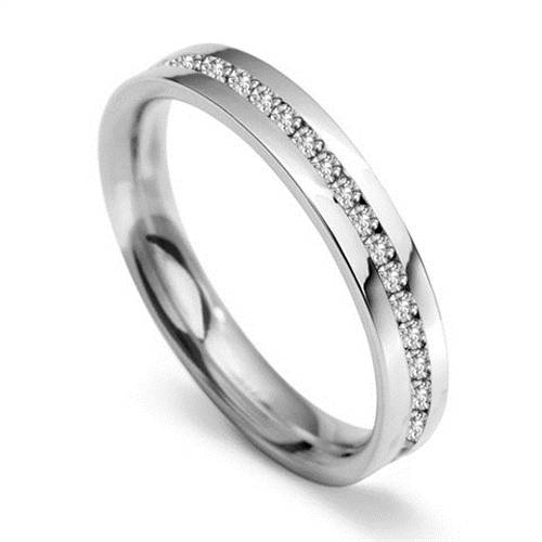 3.5mm Full Set Round Diamond Wedding Ring Image