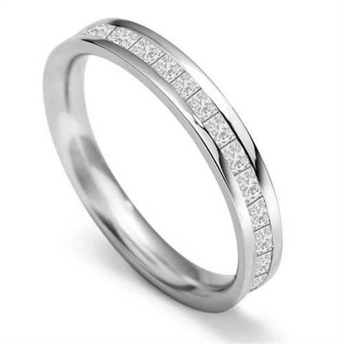 3mm Full Set Princess Diamond Wedding Ring W