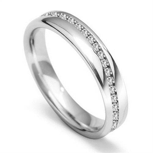 4mm Full Set Round Diamond Wedding Ring Image