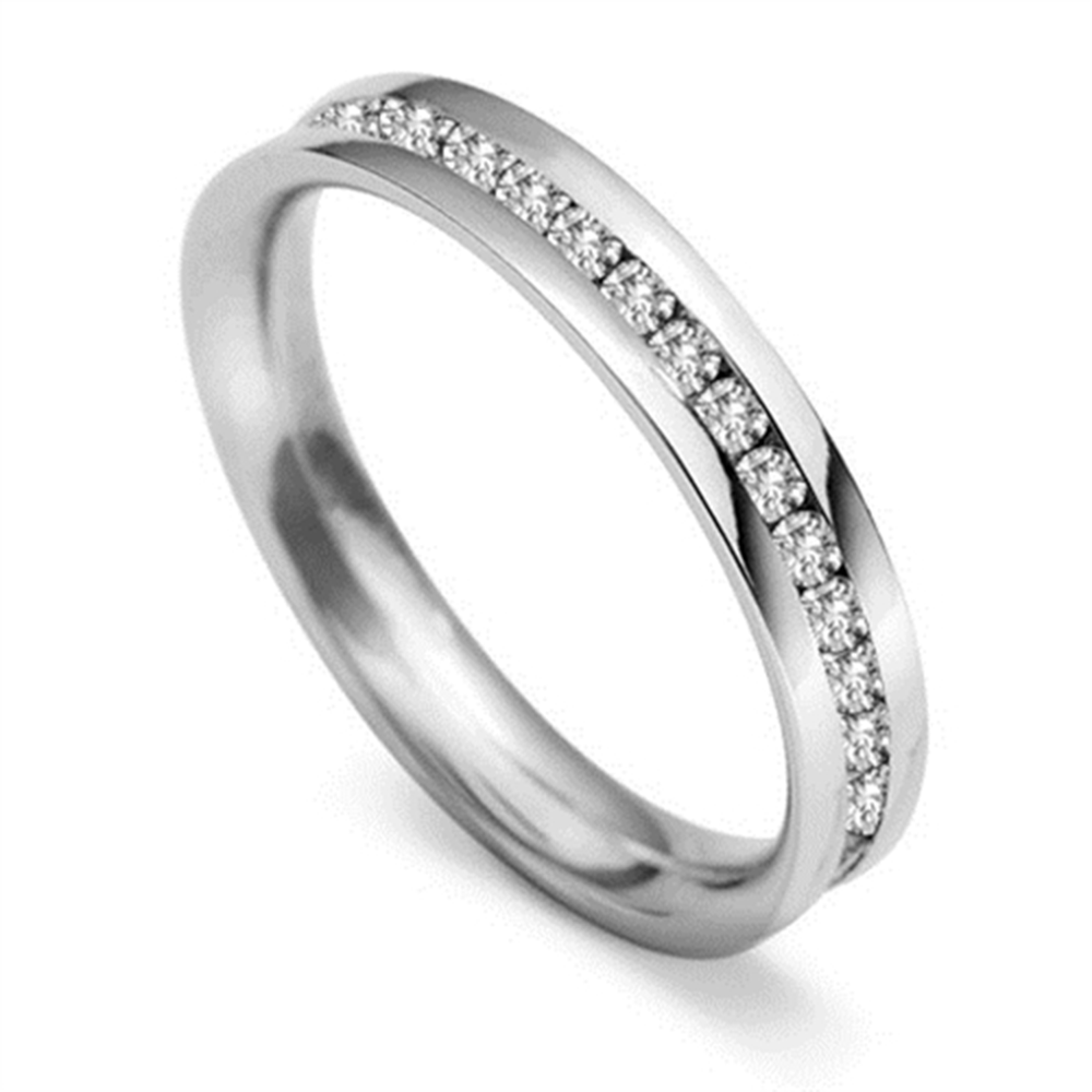 3.5mm Round Diamond 60% Wedding Ring W