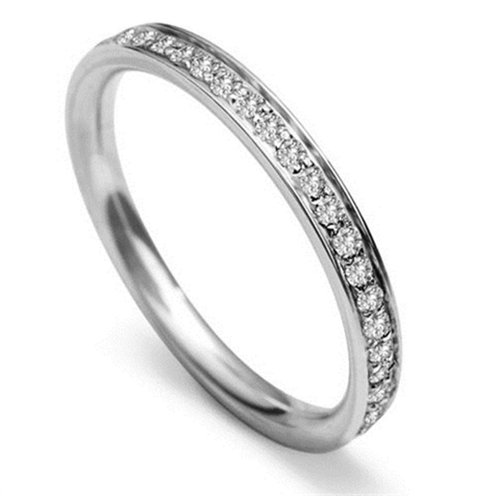 2.5mm Round Diamond 60% Wedding Ring W