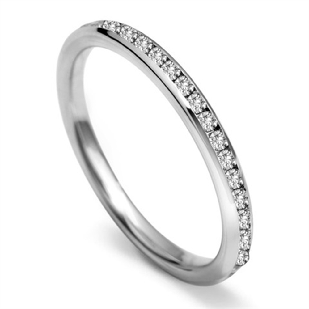 2mm Round Diamond 60% Wedding Ring W