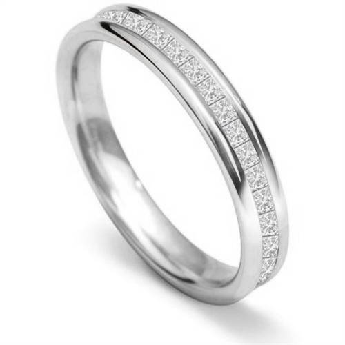 3.5mm Princess Diamond 60% Wedding Ring W