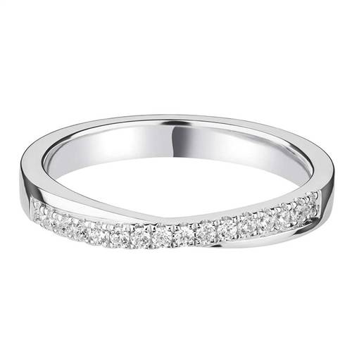 2.5mm Shaped Diamond Wedding Ring W