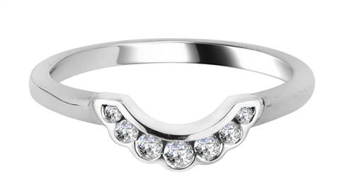 0.15ct VS/FG Round Diamond Shaped Wedding Ring P