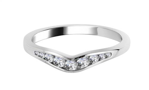 0.20ct VS/FG Round Diamond Shaped Wedding Ring P