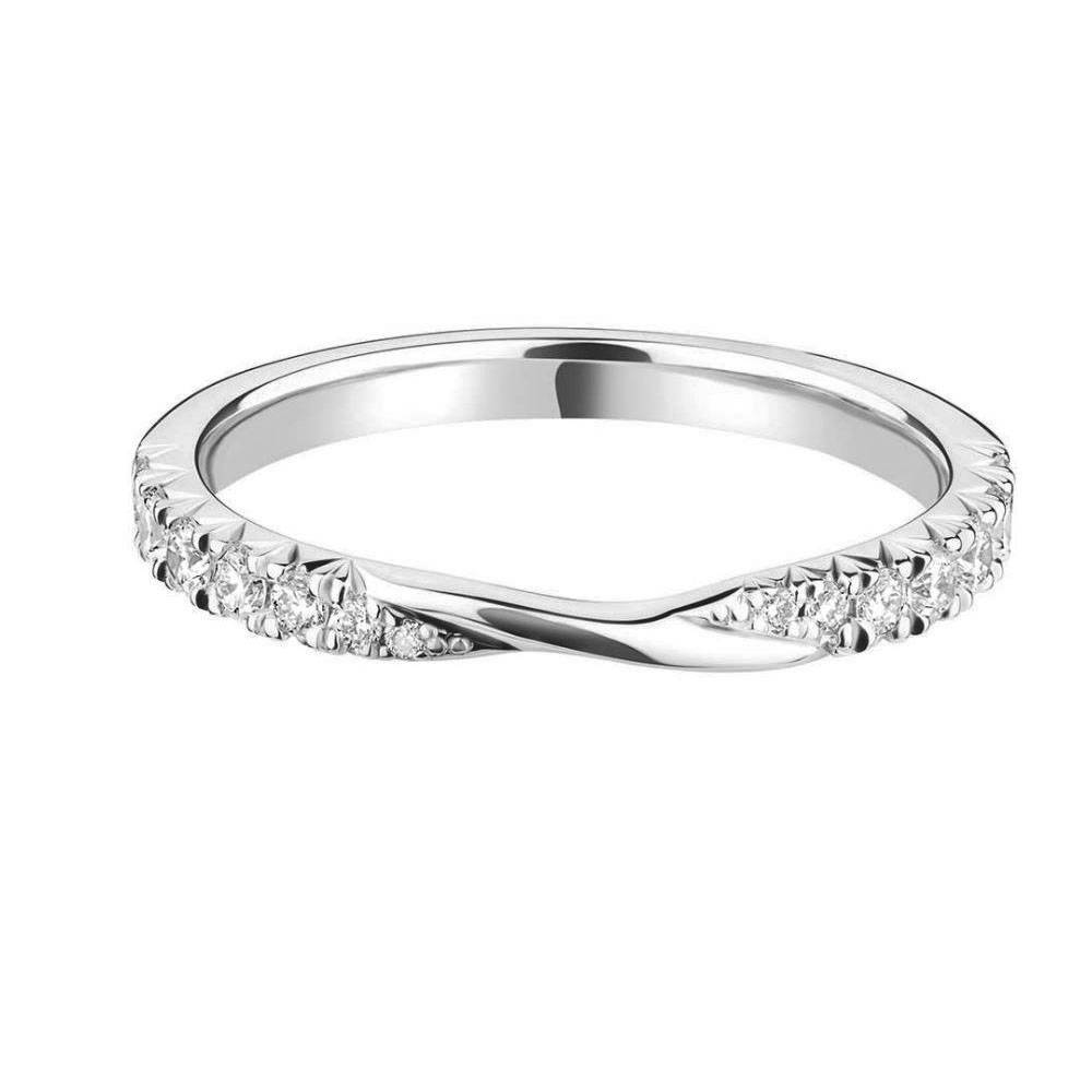 2.5mm Round Diamond Shaped Wedding Ring W