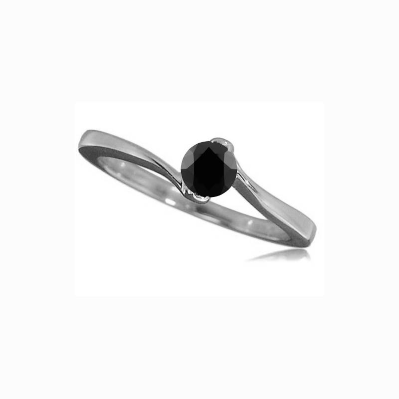 Black Diamond Solitaire Ring P