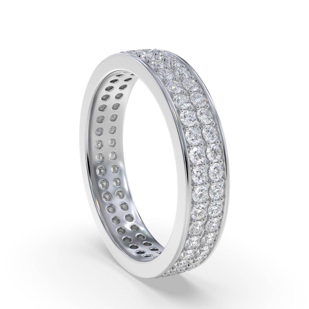 Double Row Round Diamond Full Eternity Ring W