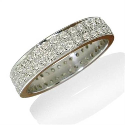 Double Row Round Diamond Full Eternity Ring W