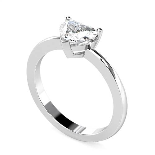 Modern Heart Diamond Engagement Ring P