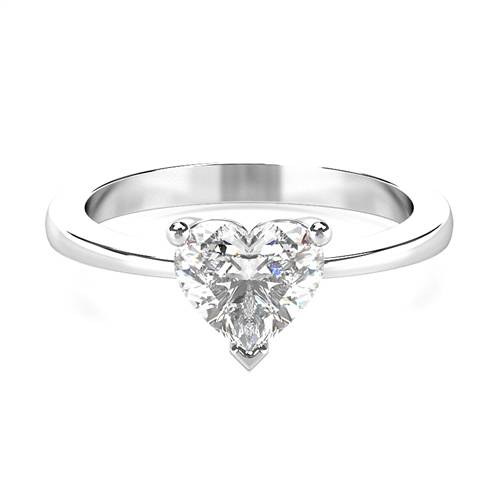 Modern Heart Diamond Engagement Ring P