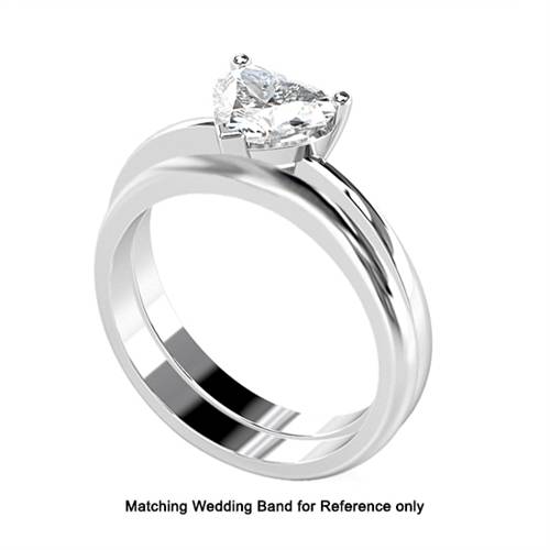 Modern Heart Diamond Engagement Ring P