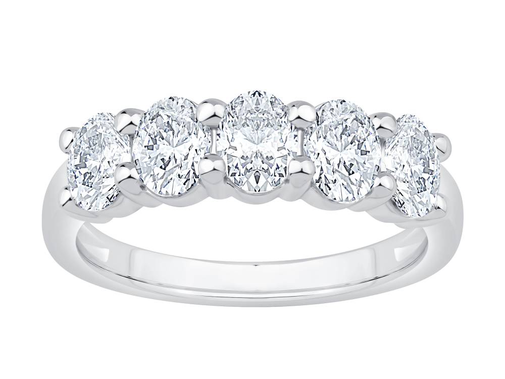 1.51ct Oval Diamond 5 Stone Ring W