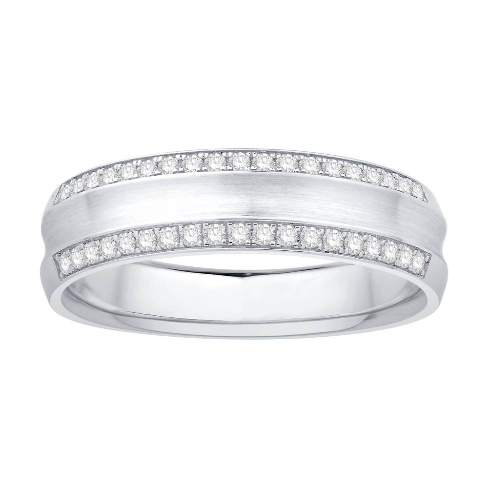 Mens Diamond Set Wedding Band W