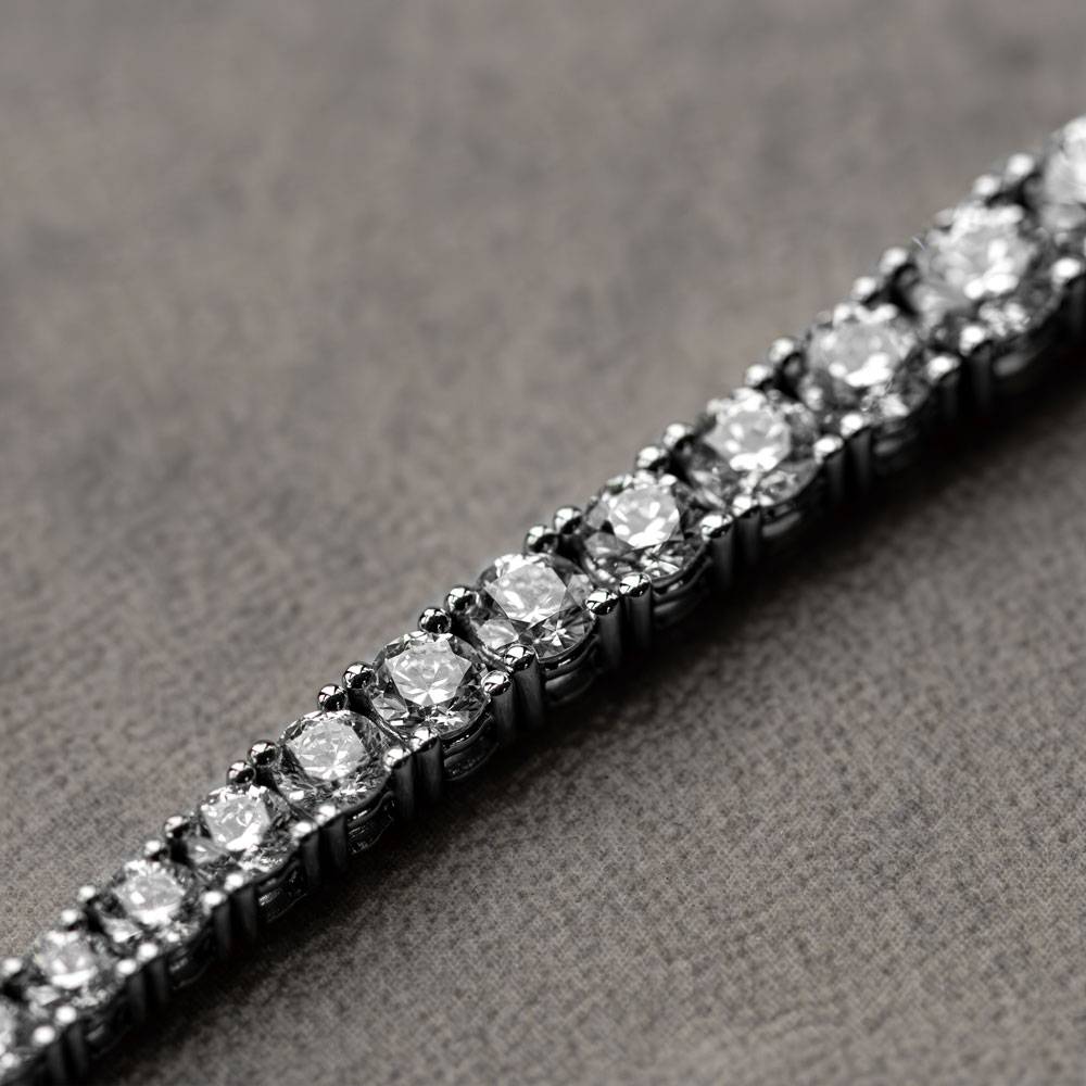 7ct Center Graduated Round Diamond Designer Bracelet W