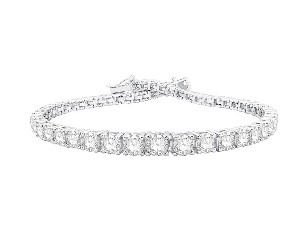 7ct Center Graduated Round Diamond Designer Bracelet W