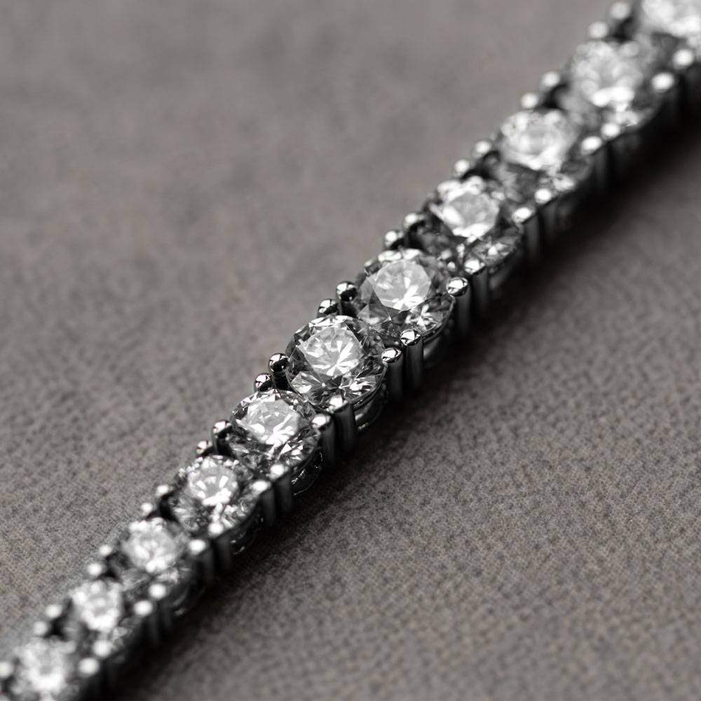 10ct Center Graduated Round Diamond Designer Bracelet W