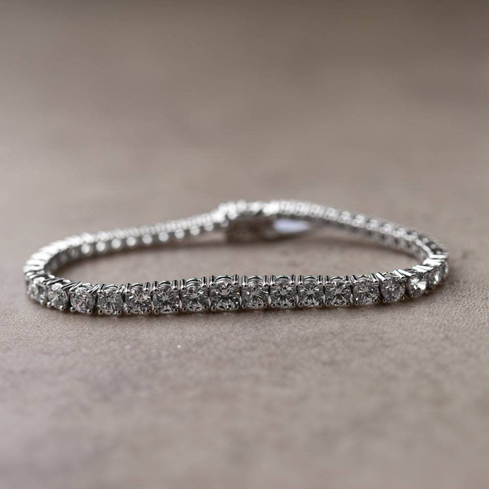 10ct Center Graduated Round Diamond Designer Bracelet W