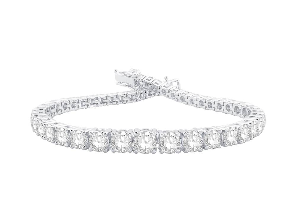 10ct Center Graduated Round Diamond Designer Bracelet W