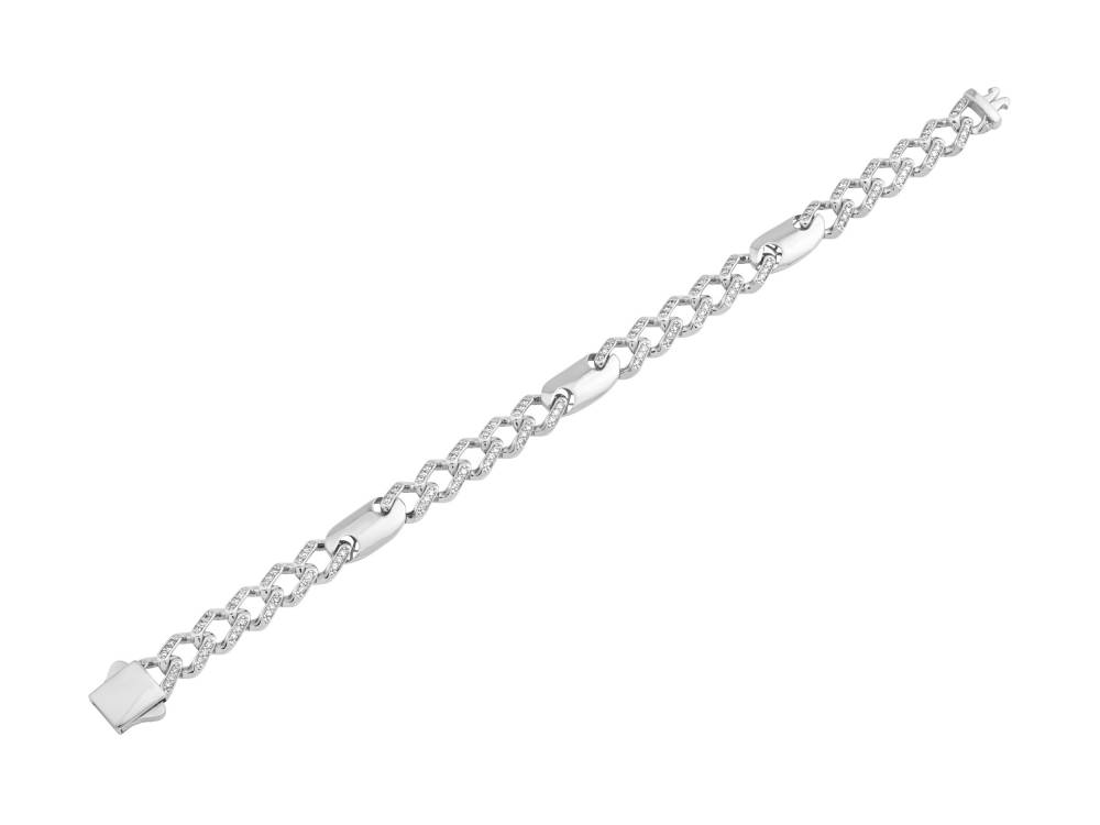 Mens Diamond Cuban Bracelet W