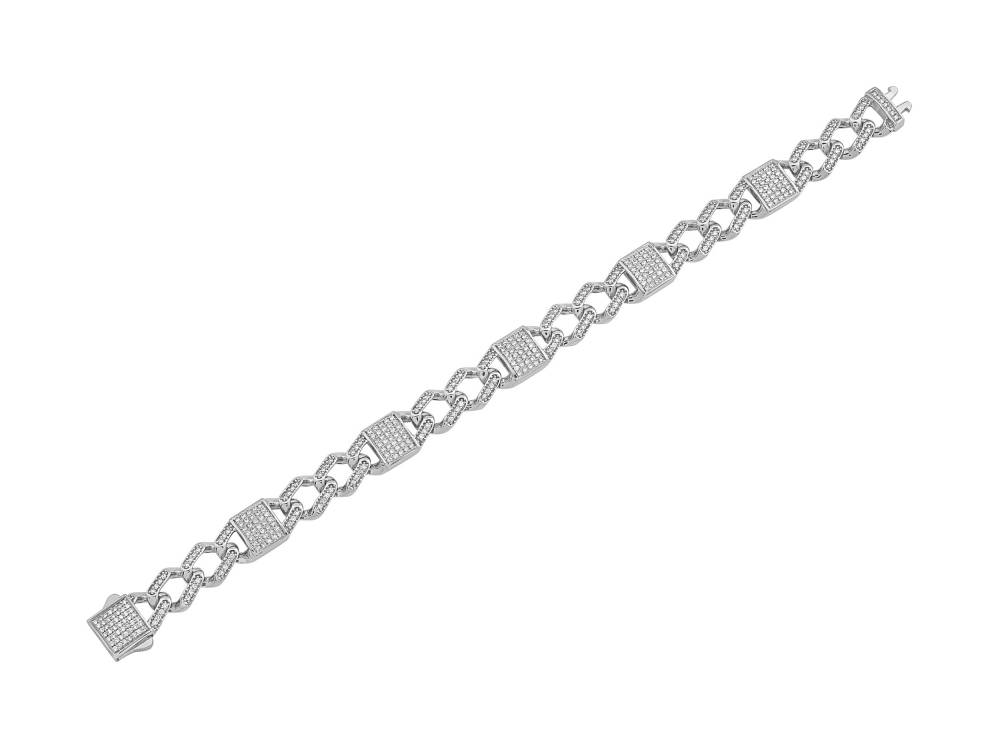 Mens Diamond Cuban Bracelet W