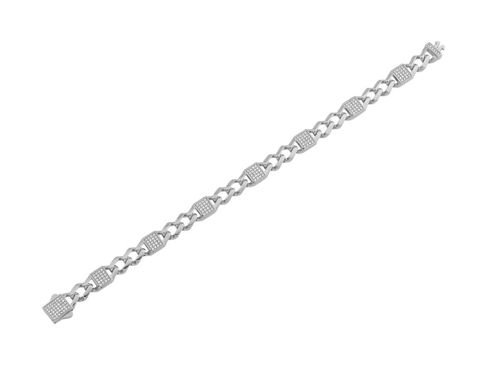 Mens Diamond Cuban Bracelet W