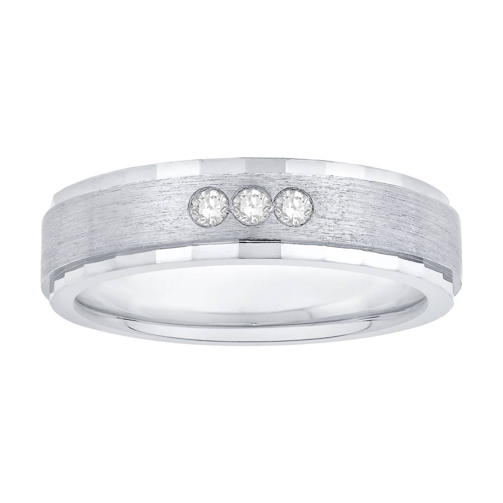 Mens Diamond Set Wedding Band W