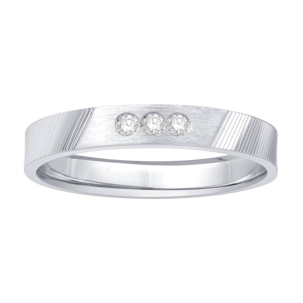 Mens Diamond Set Wedding Band W