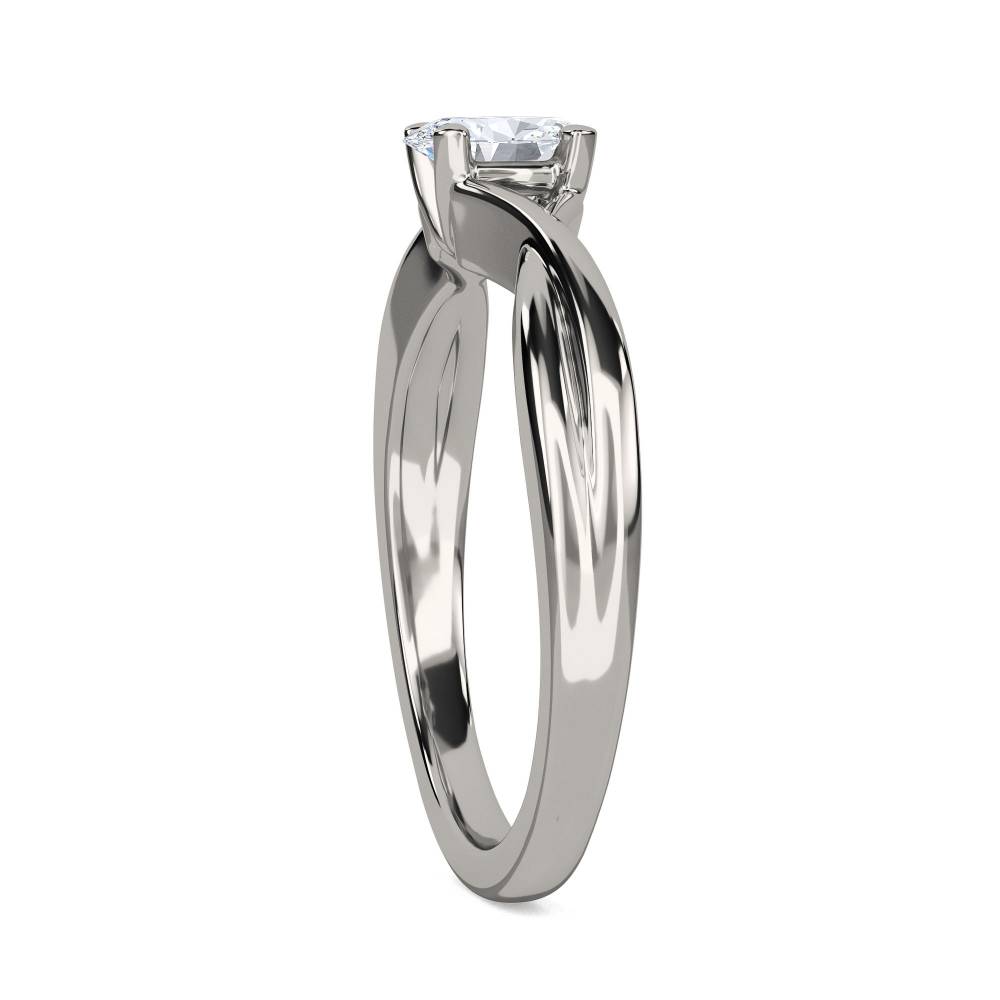 Infinity Twist Oval Diamond Engagement Ring P