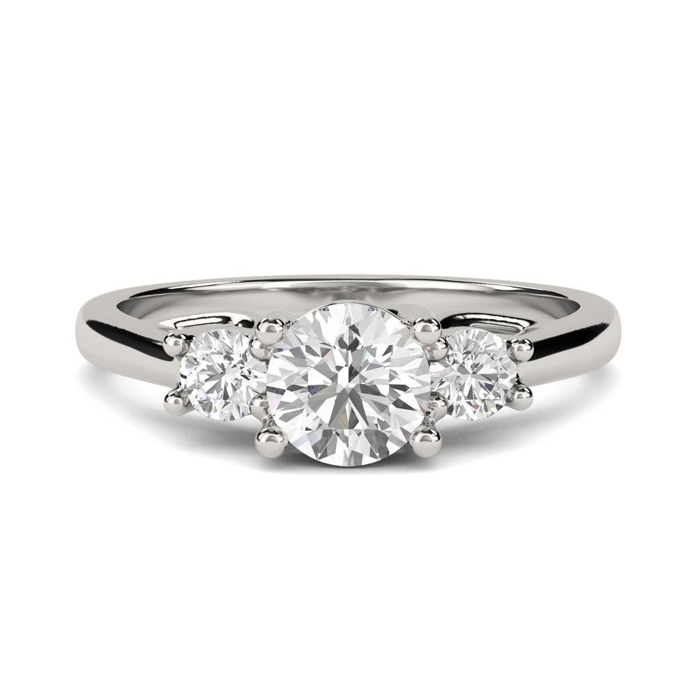 Unique Round Diamond Trilogy Ring P