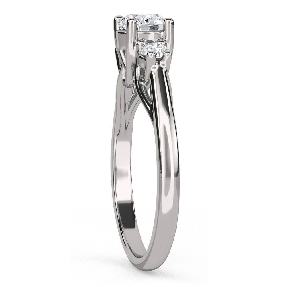 Unique Round Diamond Trilogy Ring P