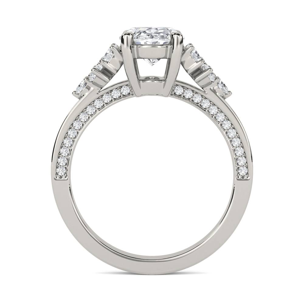 Oval & Round Diamond Vintage Ring P