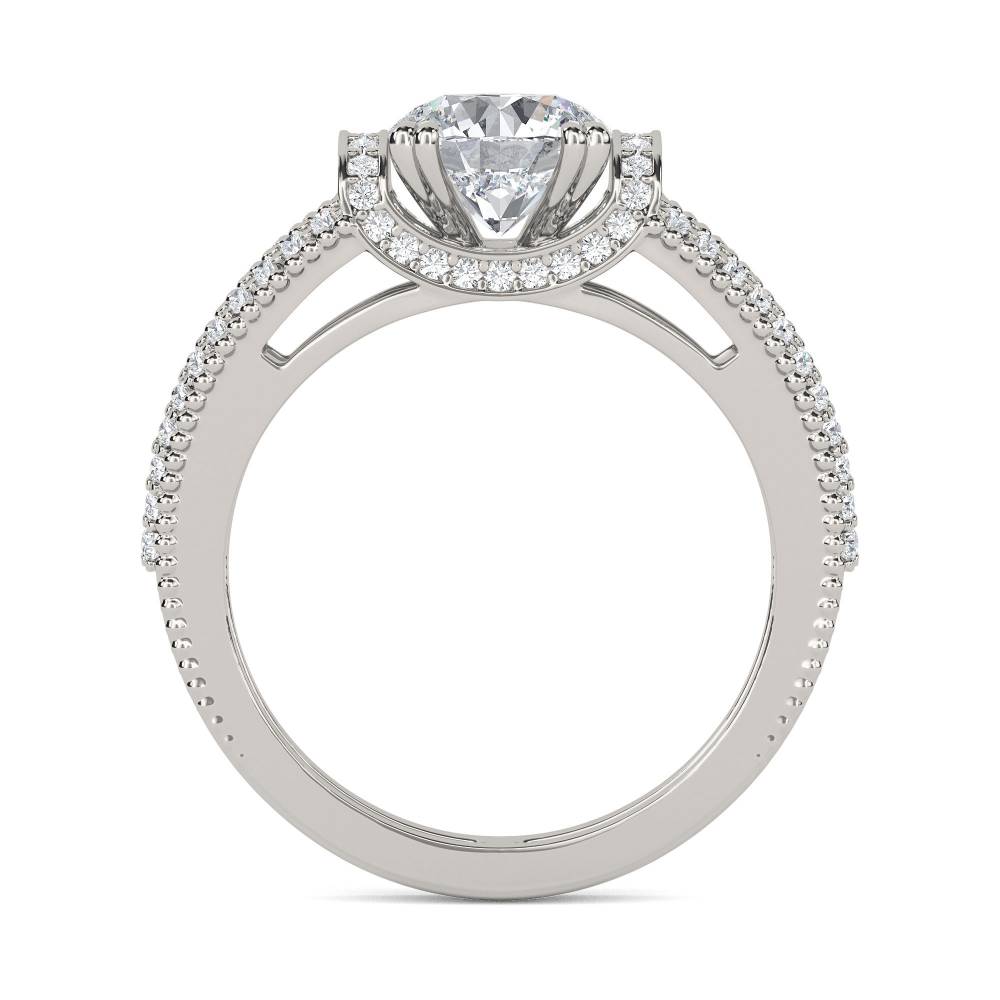 Modern Round Diamond Vintage Ring set in Platinum