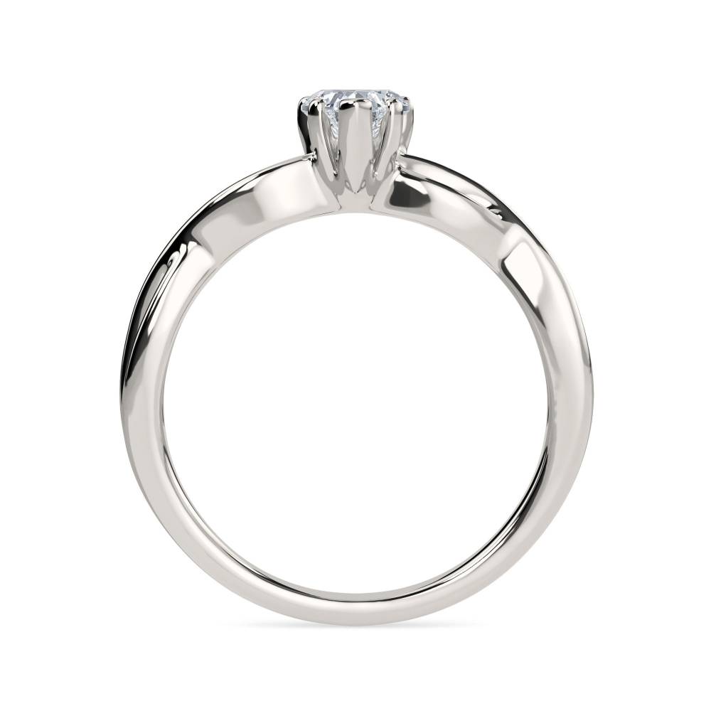 Infinity Love Swirl Heart Diamond Engagement Ring set in Platinum