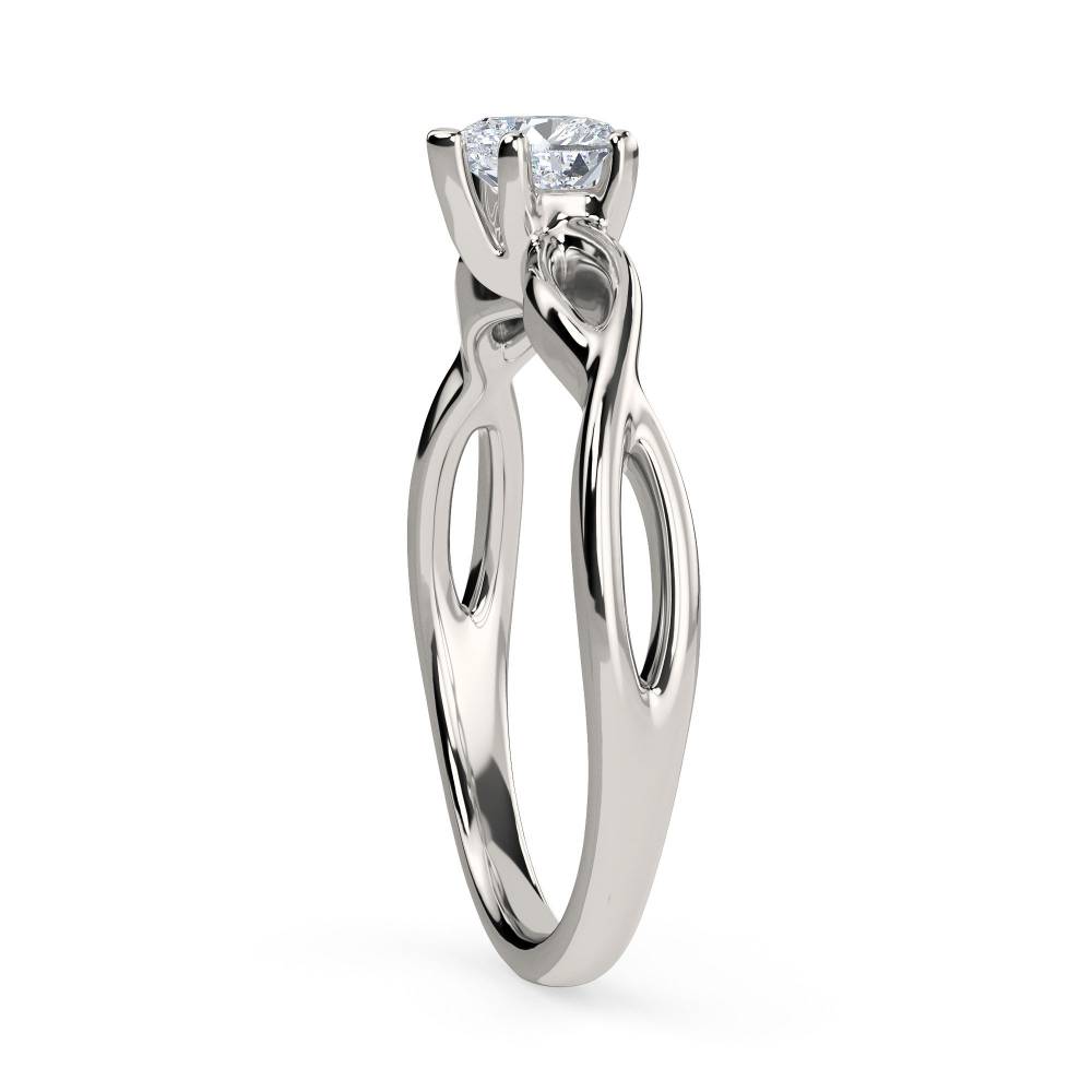 Infinity Love Swirl Heart Diamond Engagement Ring P