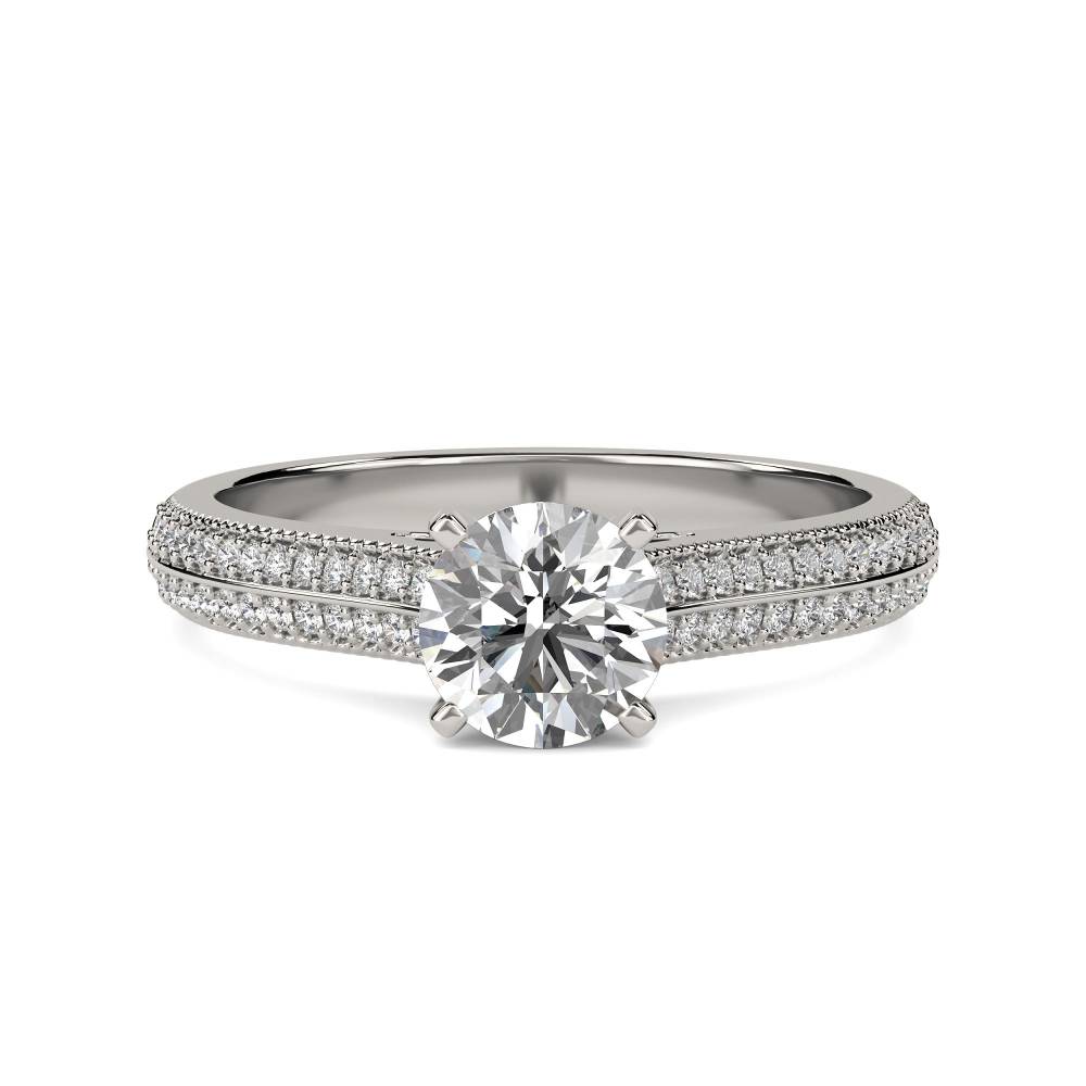 Classic Round Diamond Vintage Ring P