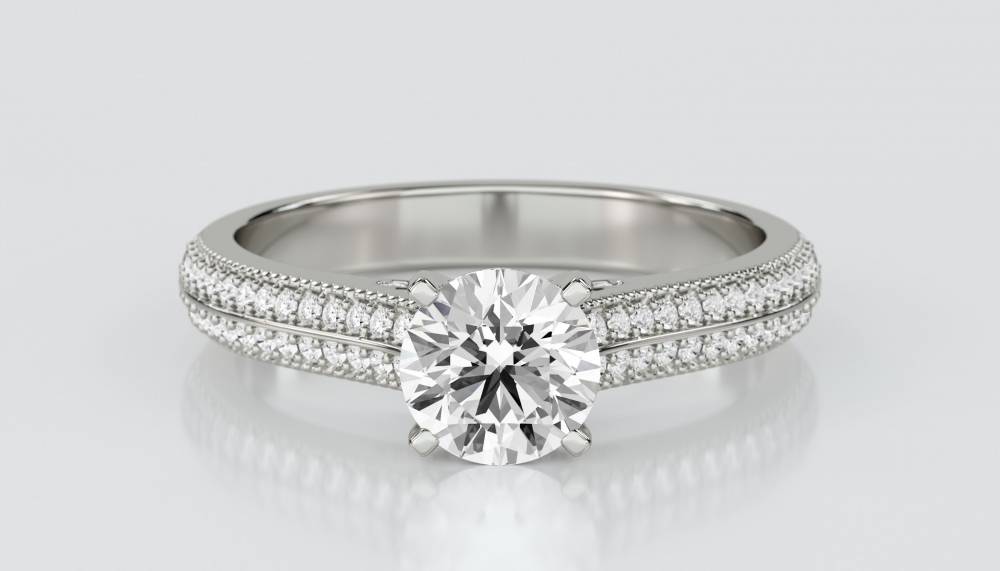 Classic Round Diamond Vintage Ring P