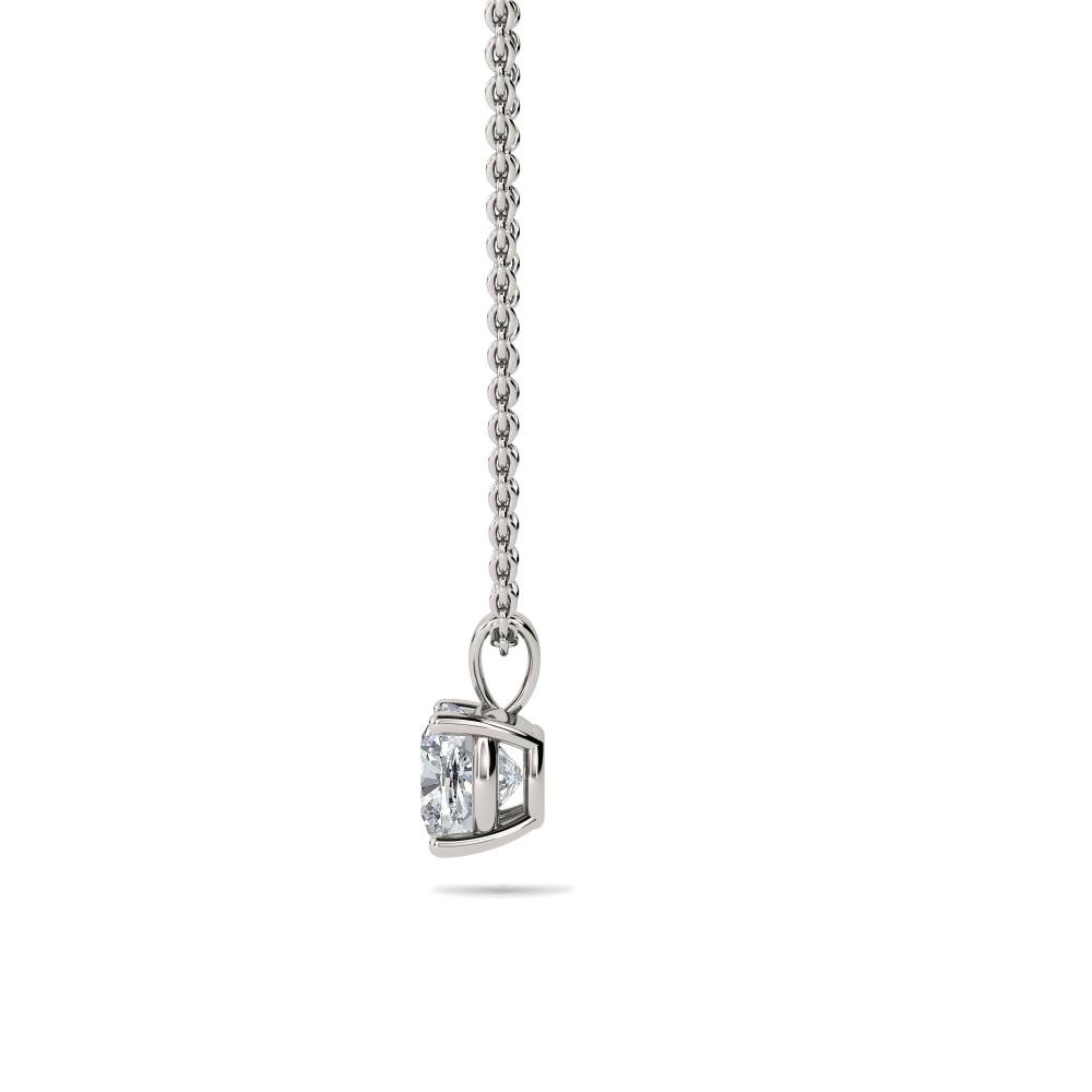 Modern Cushion Diamond Solitaire Pendant P