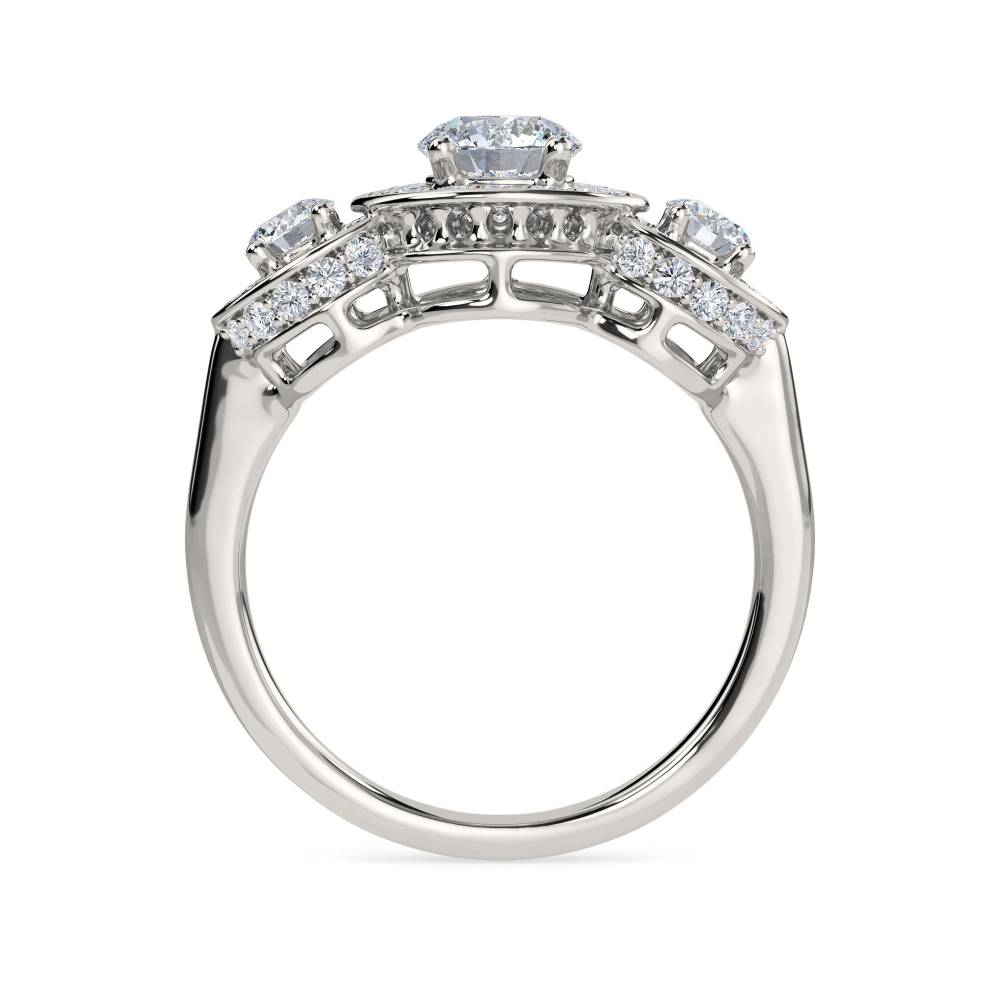 Round Diamond Designer Ring P