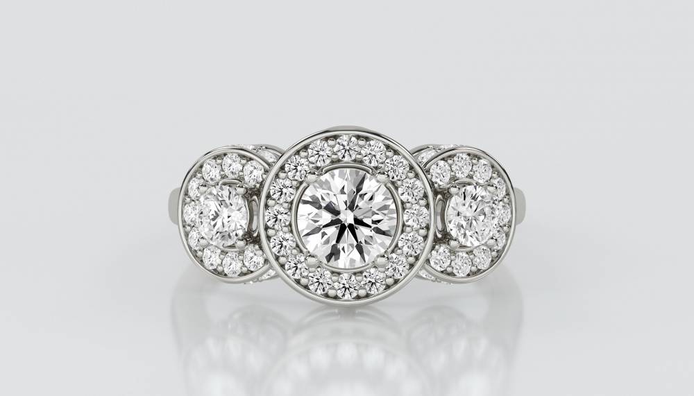 Round Diamond Designer Ring P