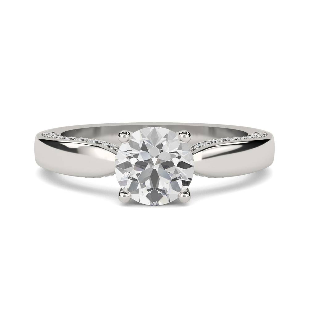 Shoulder Set Diamond Engagement Ring P