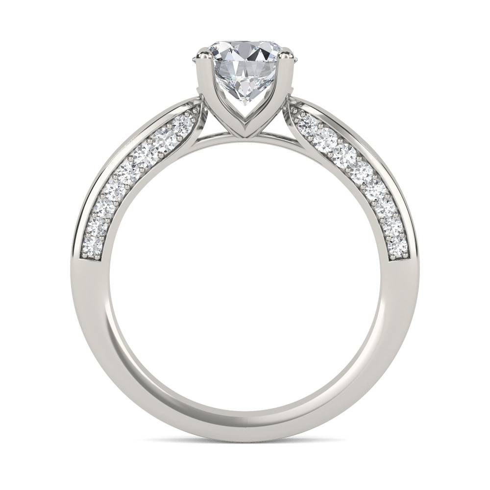 Shoulder Set Diamond Engagement Ring P