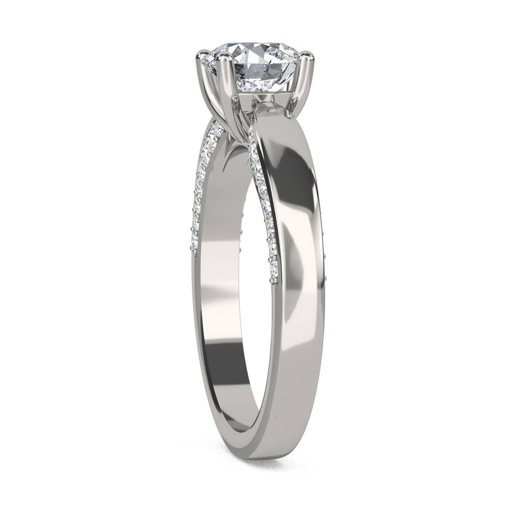 Shoulder Set Diamond Engagement Ring P