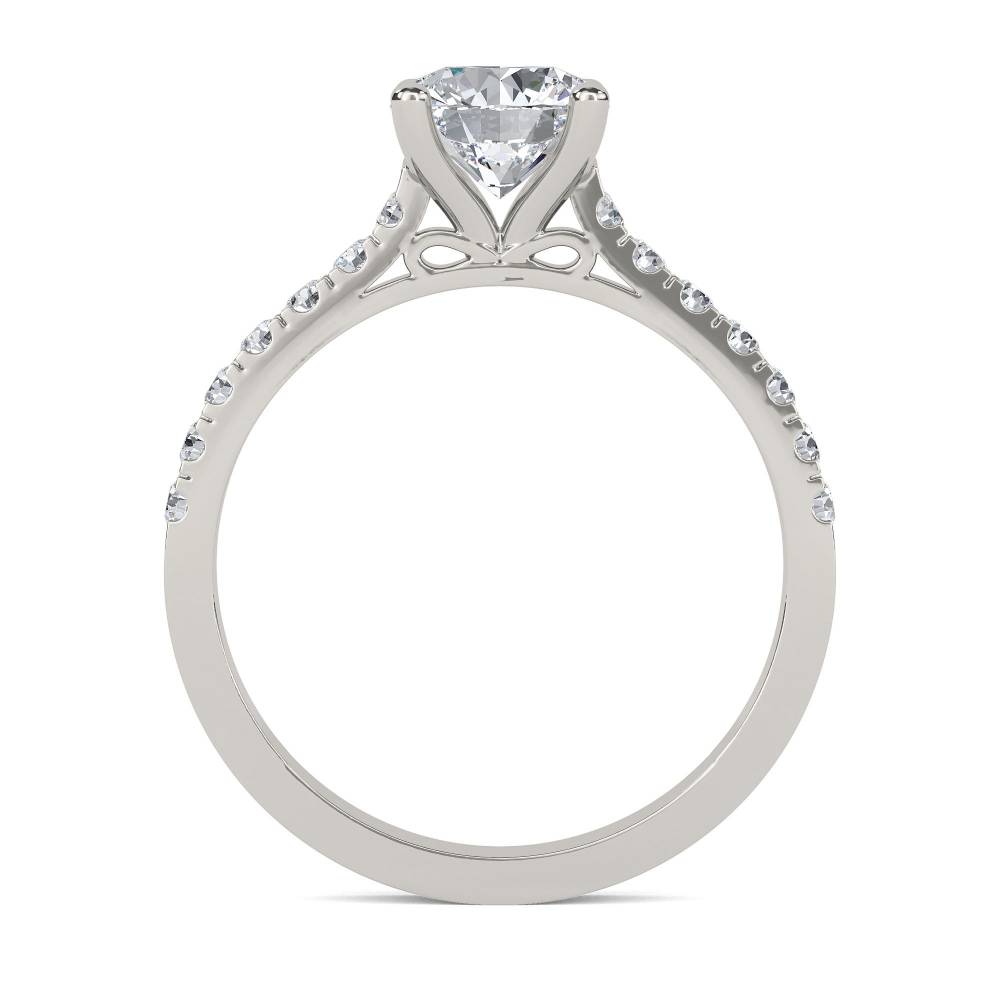 Shoulder Set Diamond Engagement Ring P