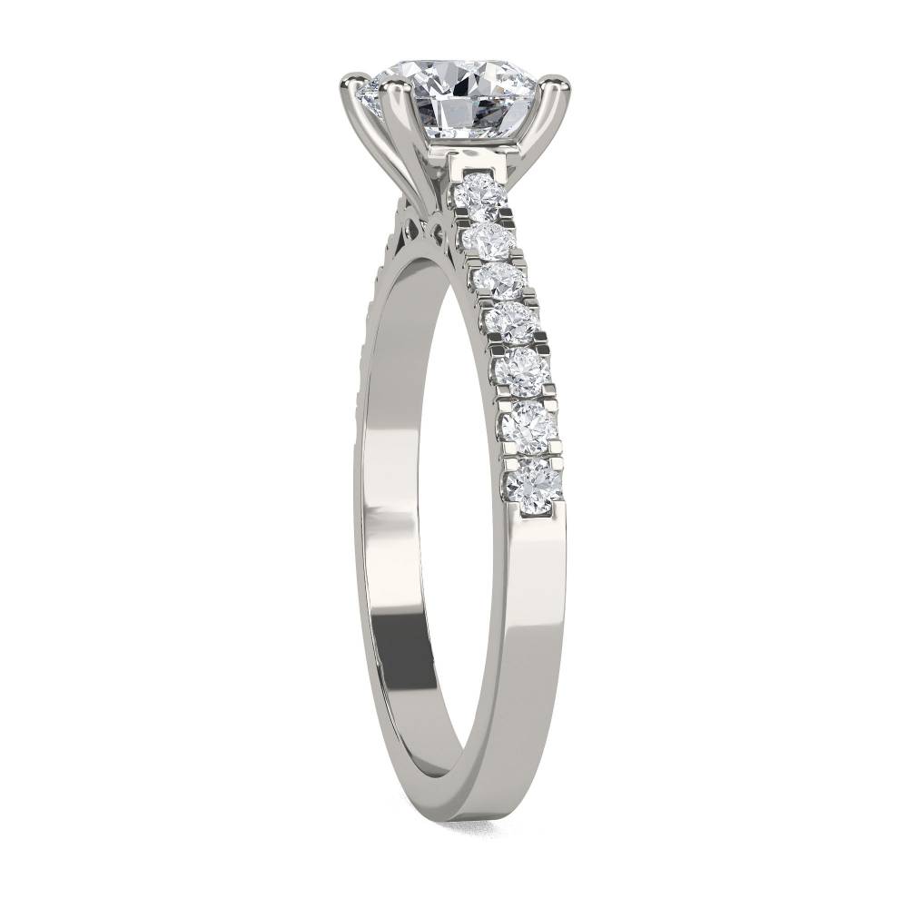 Shoulder Set Diamond Engagement Ring P