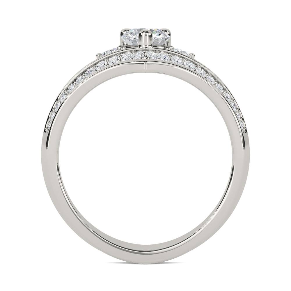 Modern Round Diamond Designer Ring set in Platinum