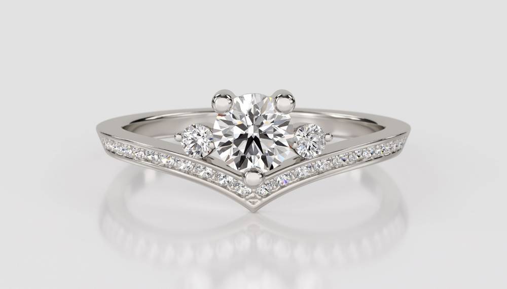 Modern Round Diamond Designer Ring P