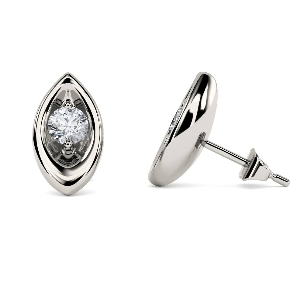 Round Diamond Designer Earrings set in Platinum