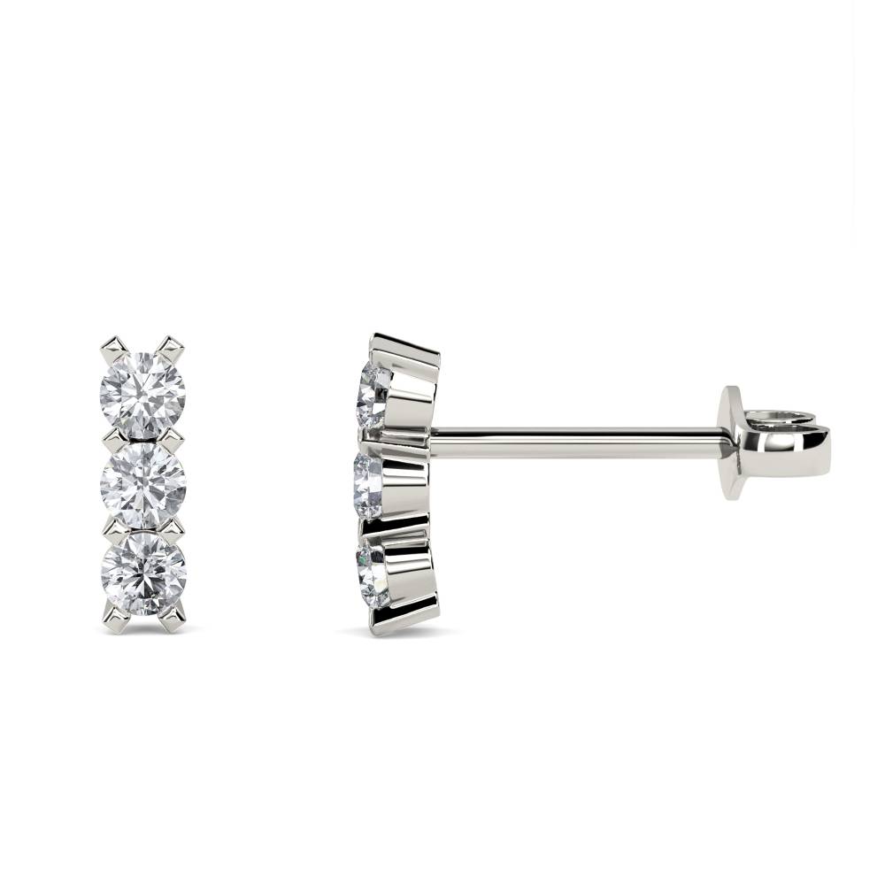 Round Diamond Drop Earrings P